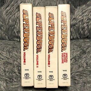 Vintage Superbook Bible VHS Cartoon Stories Vol. 5-7 + Easter Special Clamshell
